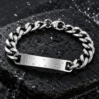 Pulseira masculina resistente à água