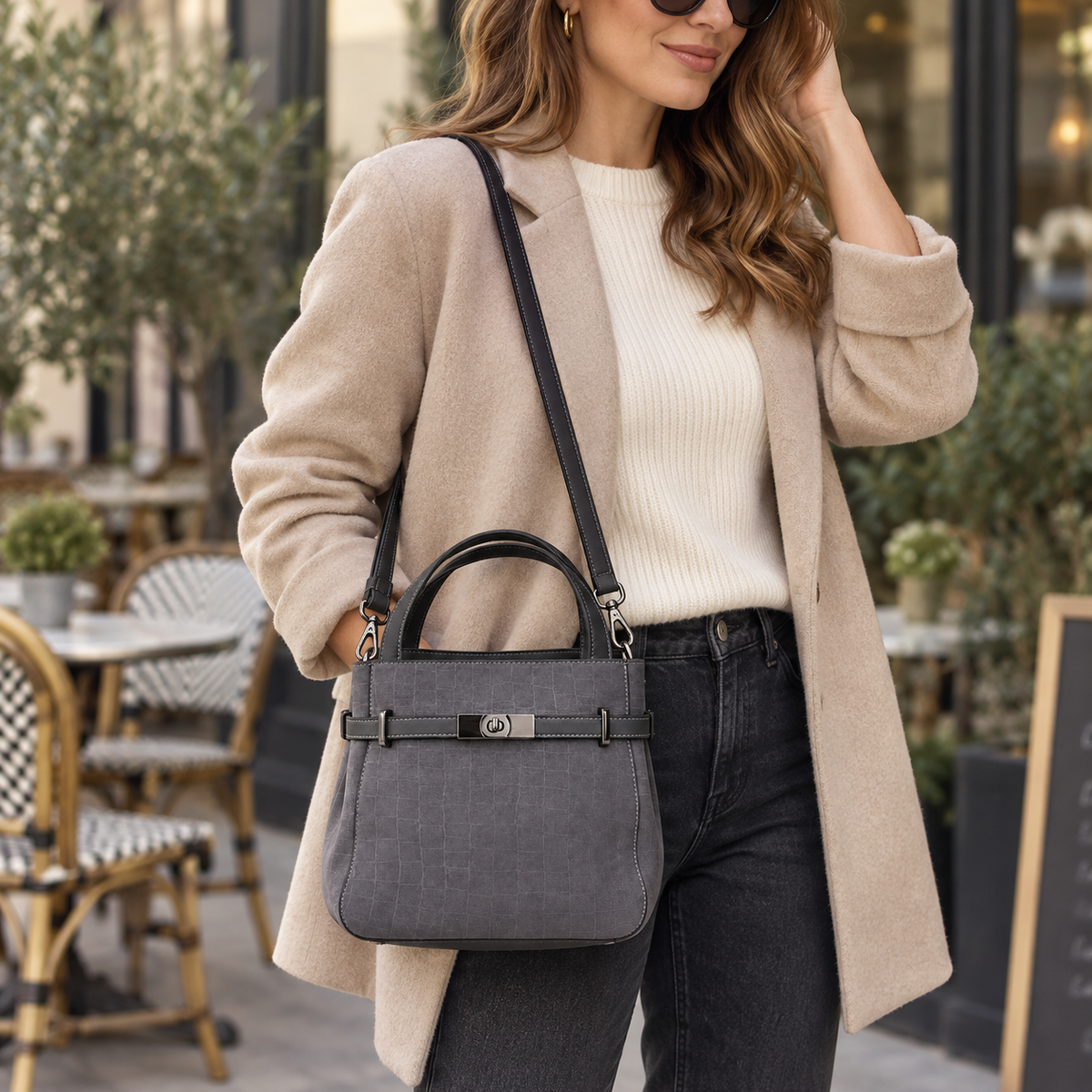 Myssac Alba Croco Handbag