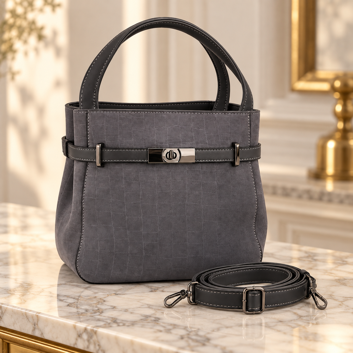 Myssac Alba Croco Handbag