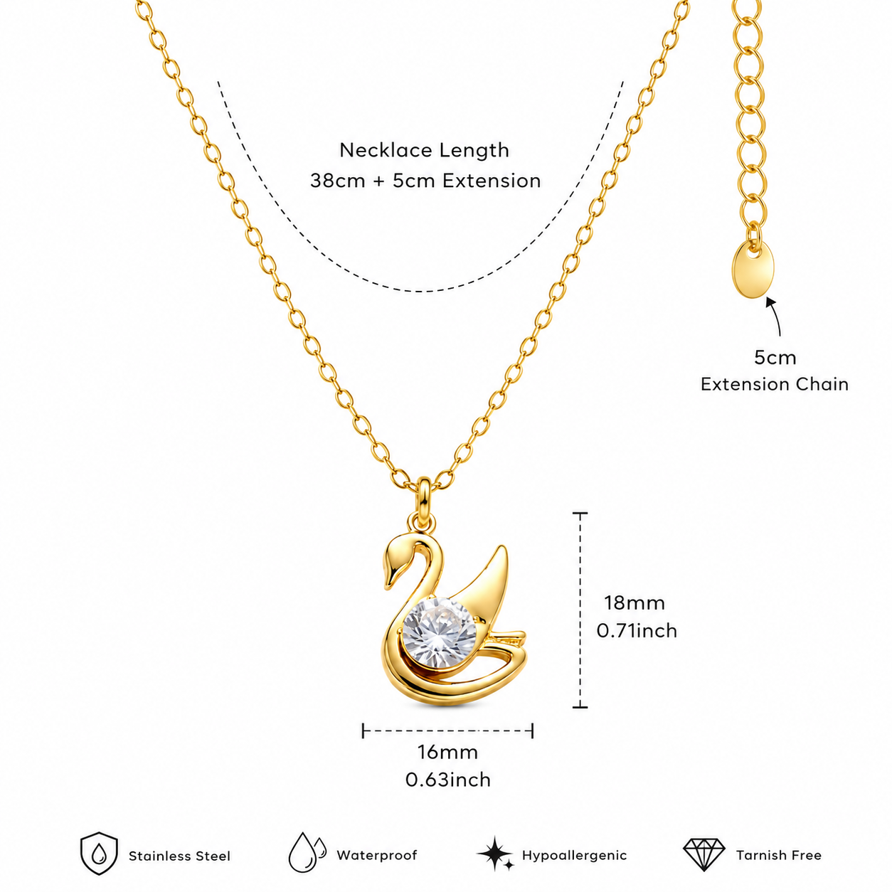 Myssac Eternal Swan Necklace™